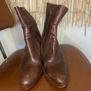 TOPSHOP BROWN LEATHER BOOTS - SPAIN - SIZE 39!